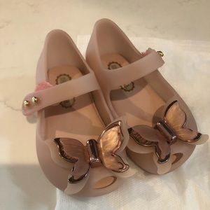 Mini Melissa butterfly shoes worn once